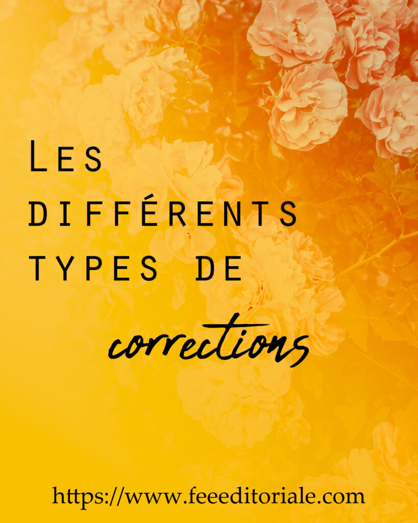 Les différents types de corrections éditoriales